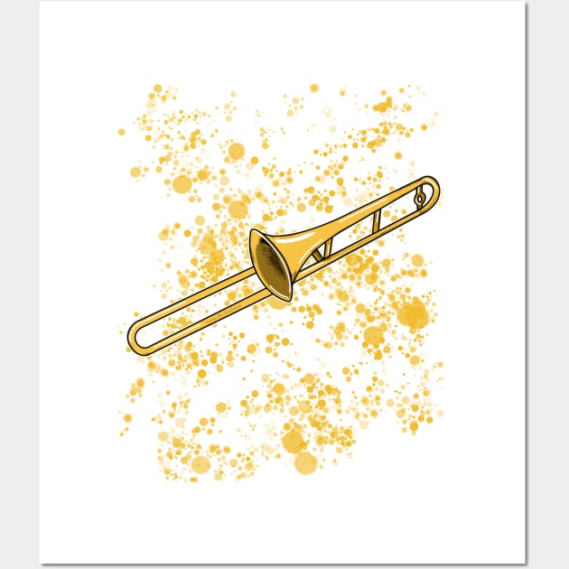 Trombone Teacher Trumpeter Brass Musician Wall Art by doodlerob